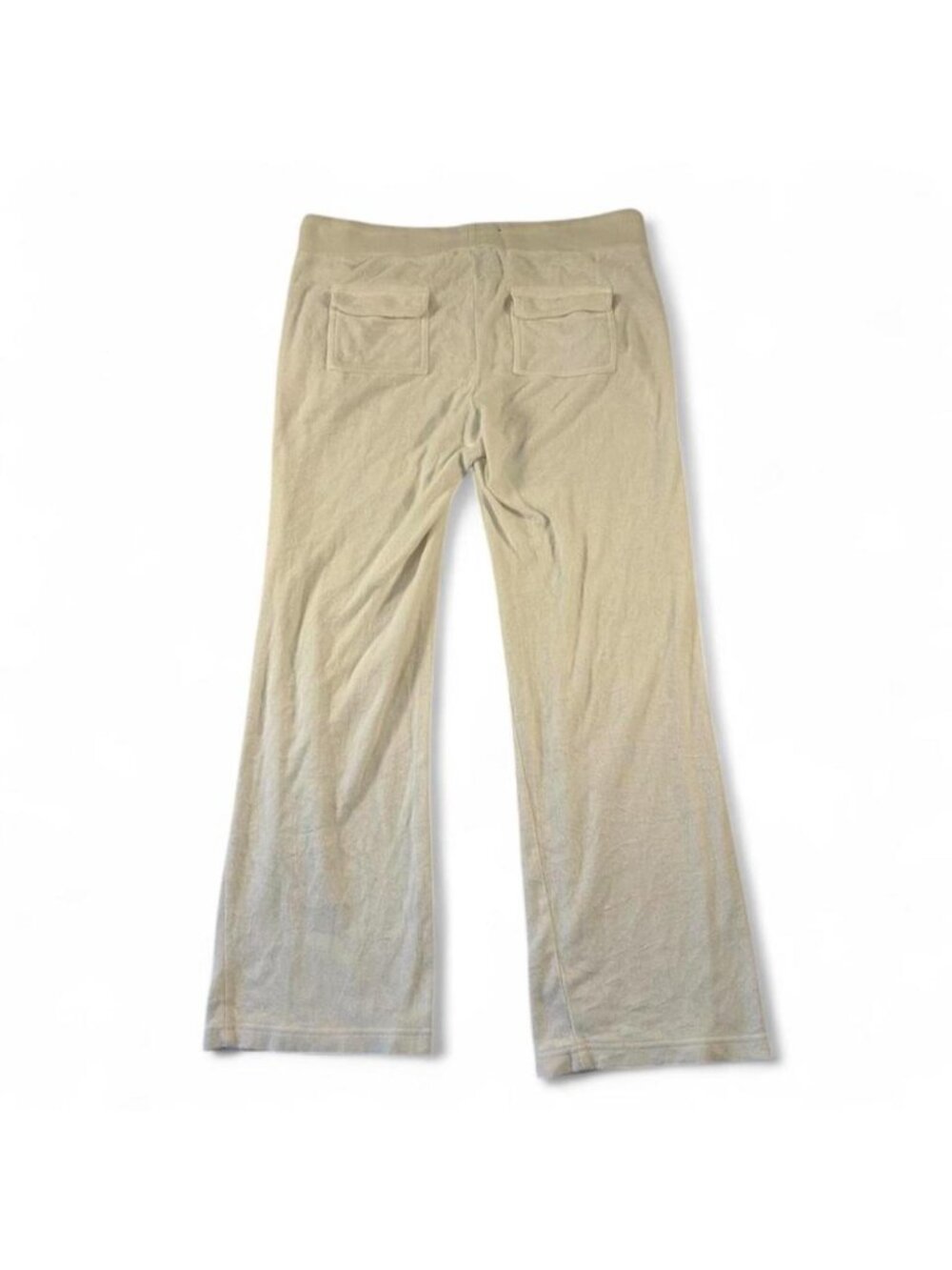 Vintage Y2K Terry cloth button back white juicy couture tracksuit pants